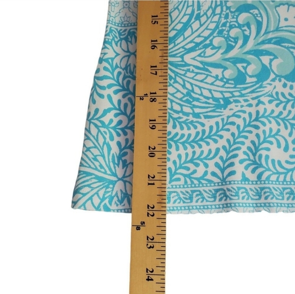 J. Mclaughlin Popover Women XSmall 3/4 Sleeve Modal Paisley Beachy Preppy Golf S - Picture 10 of 11